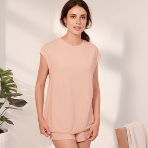 Thirdlove Organic Dolman Tee & Short Set ballet / LG
